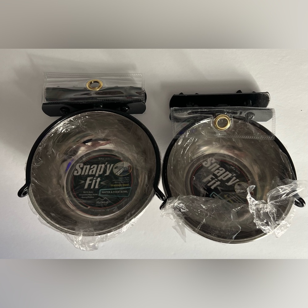 Stainless steel food and water bowls